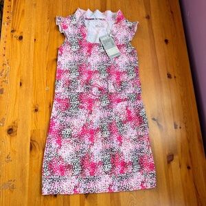 Garb sleeveless pink print dress size5/6 nwt